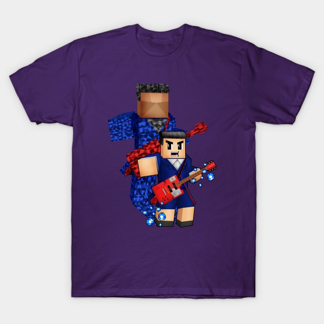 8bit boy with 12th doctor shadow T-Shirt by Dezigner007